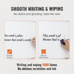 Magnettinen valkotaulu alumiinikehyksellä 457 x 610 mm mukana pyyhin ja 2 tussia