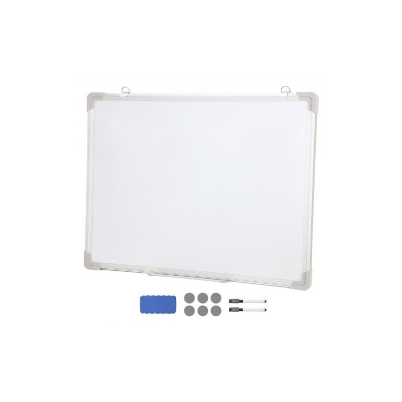 Magnettinen valkotaulu alumiinikehyksellä 457 x 610 mm mukana pyyhin ja 2 tussia