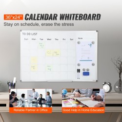 Magneettinen kuukausikalenteritaulu 915 x 610 mm alumiinikehys kuivapyyhittävä pinta