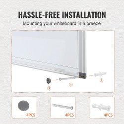 Magneettinen kuukausikalenteritaulu 915 x 610 mm alumiinikehys kuivapyyhittävä pinta