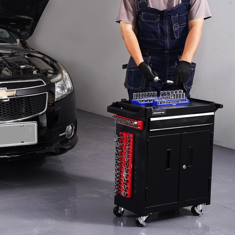 Magneettinen hylsyalusta ABS-muovi 4 kpl 1/4 ja 3/8 tuumaa tilaa 108 hylsylle