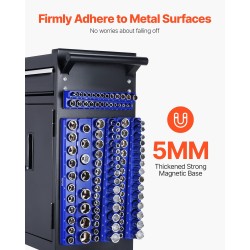 Magneettinen hylsyjärjestelijä 8 osaa muovi kumimagneetti metrinen ja tuumakoko 199 hylsylle