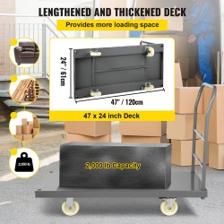 Teräksinen tasovaunu 907 kg 1200 x 610 mm 125 mm nailonrullat