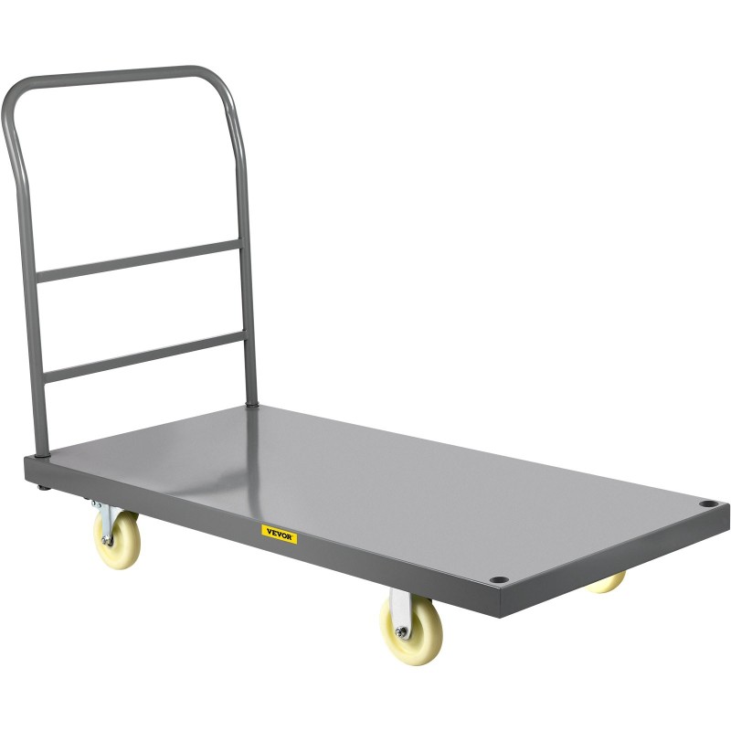 Teräksinen tasovaunu 907 kg 1200 x 610 mm 125 mm nailonrullat