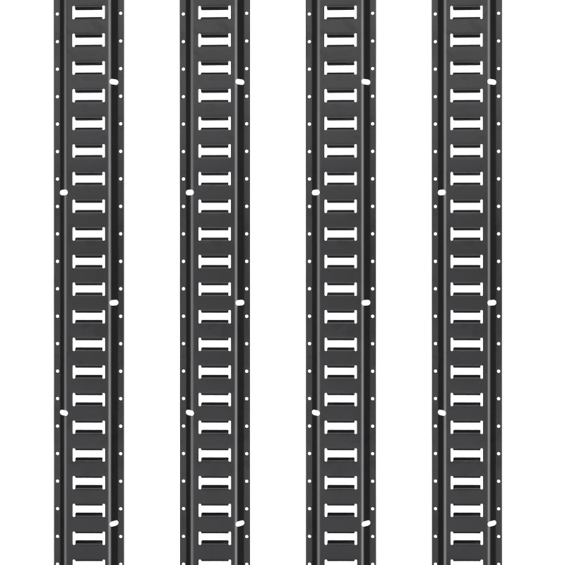 E-track sidontakiskosarja 30 osaa teräs 4 kpl 1,52 m kiskoja musta
