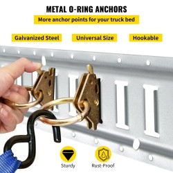 E-track sidontakiskosarja teräksinen 8 kiskoa 1524 mm 34 osaa kuormansidontaan
