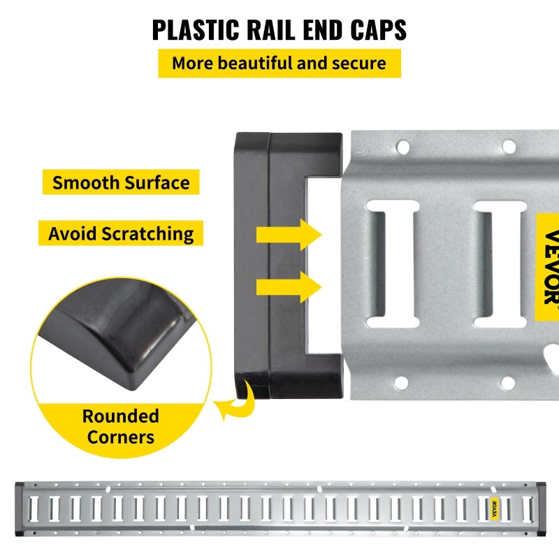 E-track sidontakiskosarja teräksinen 8 kiskoa 1524 mm 34 osaa kuormansidontaan
