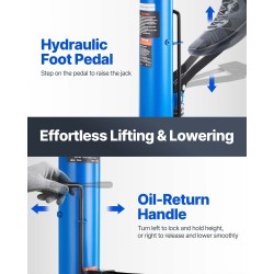 Hydraulinen teräs teleskooppinen vaihteistonostin 0,5 tonnia 85–170 cm säädettävä satula jalkapoljin