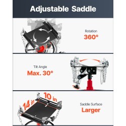 Teleskooppinen hydraulinen teräsrunkoinen vaihteistonostin 0,5 tonnin kuormituskyky 85–170 cm