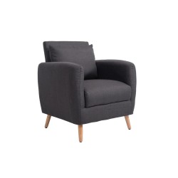 Tilgard mukava nojatuoli pehmustetuilla käsinojilla ja puujaloilla