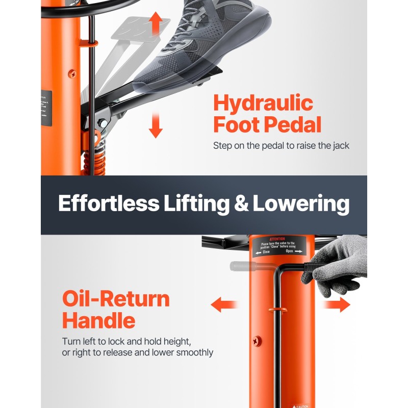 Hydraulinen teleskooppinen vaihteistonostin 600 kg 81–170 cm jalkapoljin 360 asteen pyörät