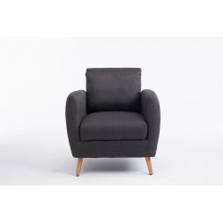 Tilgard mukava nojatuoli pehmustetuilla käsinojilla ja puujaloilla