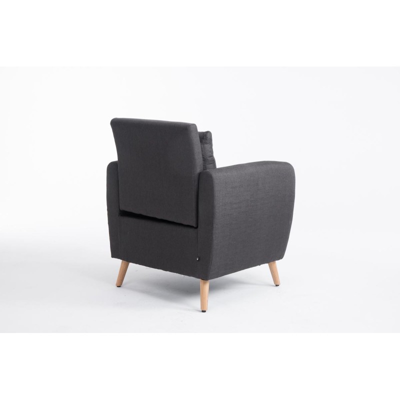 Tilgard mukava nojatuoli pehmustetuilla käsinojilla ja puujaloilla