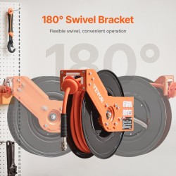 Vedettävä paineilmaletkukela teräsrunko 3/8 tuumaa 15 m 300 PSI automaattinen takaisinkelautuminen räikkälukitus