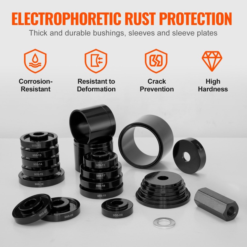 Pyöränlaakerien puristinsarja 24-osainen 13 holkkia 2,2–3,5 tuumaa etuvetoisille autoille