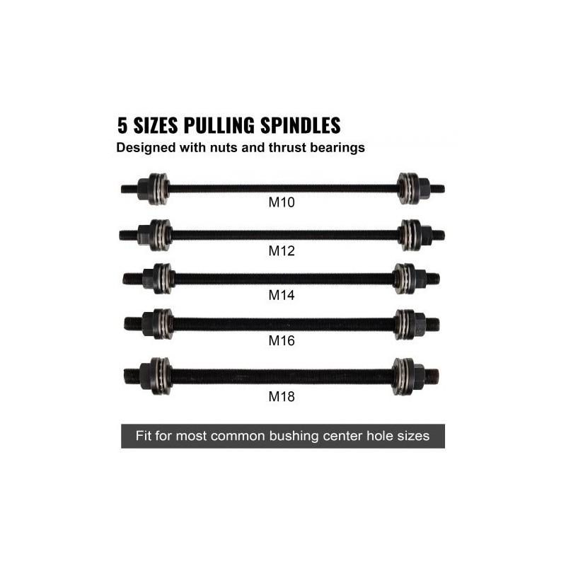 Holkkisarja 27-osainen 45 terästä holkkien ja laakereiden asennukseen autoihin