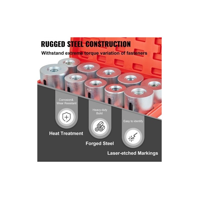 Holkkisarja 27-osainen 45 terästä holkkien ja laakereiden asennukseen autoihin