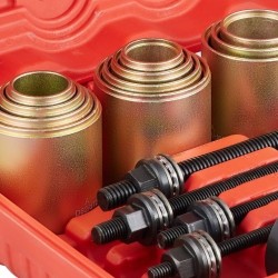 26 osainen holkki ja vetopulttisarja 45 terästä puslien laakereiden ja tiivisteiden asennukseen autoihin