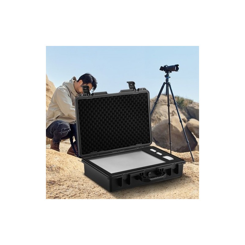 Vesitiivis polypropeeninen iskunkestävä suojakotelo 15,6 tuuman kannettavalle muokattavalla pehmusteella