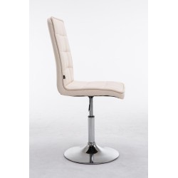 Moderni säädettävä ruokailutuoli pyörivällä istuimella ja korkealla selkänojalla