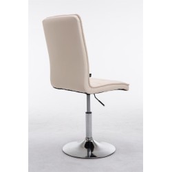 Moderni säädettävä ruokailutuoli pyörivällä istuimella ja korkealla selkänojalla