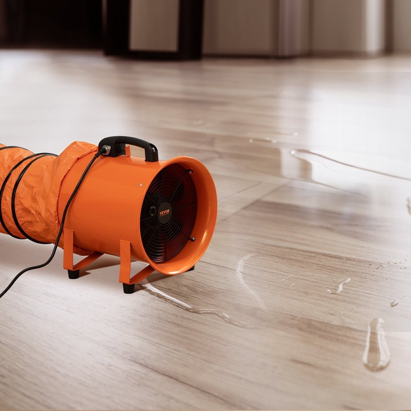 Poistoilmapuhallin 40,6 senttimetriä teräsrunkoinen kaksinopeuksinen 5 metrin joustava ilmanvaihtokanava