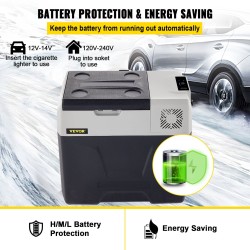 Kannettava kompressorijääkaappipakastin 50 l autoon ja kotiin 12/24 V