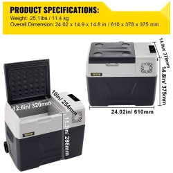 Kompressorijääkaappi 30 L kannettava autoon veneeseen ja kotiin