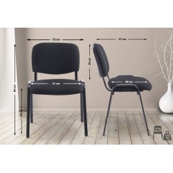 Pinottava xl-tuoli kangasverhoilulla - tukeva ja mukava konferenssi-istuin