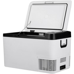 Kannettava kompressorijääkaappi 25 l yhden lämpötilavyöhykkeen mobiiliohjaus pyörillä 12 24V