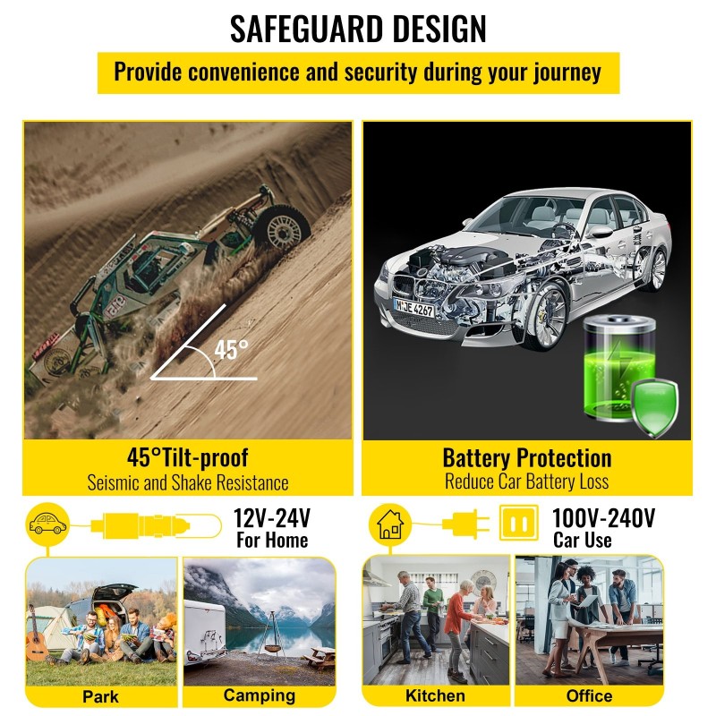 Kannettava kompressorijääkaappi 25 l yhden lämpötilavyöhykkeen mobiiliohjaus pyörillä 12/24V