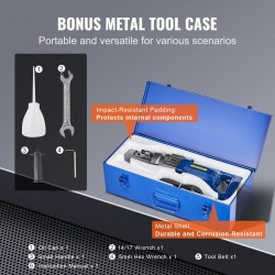 Sähköhydraulinen harjateräsleikkuri 1000 wattia leikkaushalkaisija 4–16 millimetriä mukana työkalulaukku