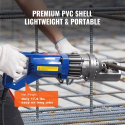 Sähköhydraulinen harjateräsleikkuri 1000 wattia leikkaushalkaisija 4–16 millimetriä mukana työkalulaukku