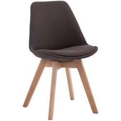 Borneo kangasverhoiltu ruokapöydän tuoli pyökkipuisella rungolla