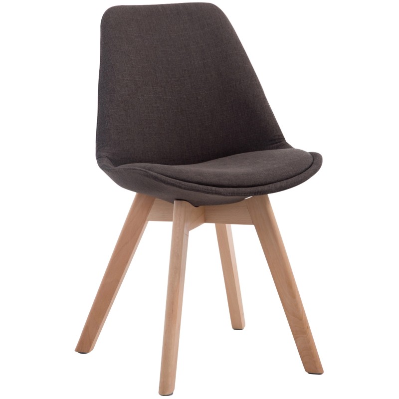 Borneo kangasverhoiltu ruokapöydän tuoli pyökkipuisella rungolla