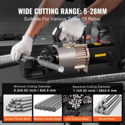 Sähkökäyttöinen hydraulinen raudoitusleikkuri 2000W 5–28 mm kaksipuolisilla terillä