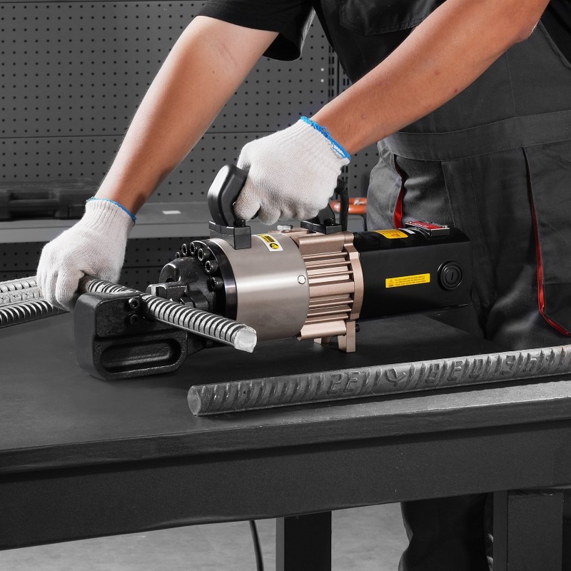 Sähkökäyttöinen hydraulinen raudoitusleikkuri 2000W 5–28 mm kaksipuolisilla terillä