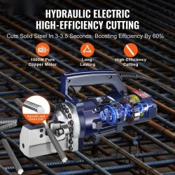 Hydraulinen sähkökäyttöinen raudoitusleikkuri 1000W 4–20 mm RC-20