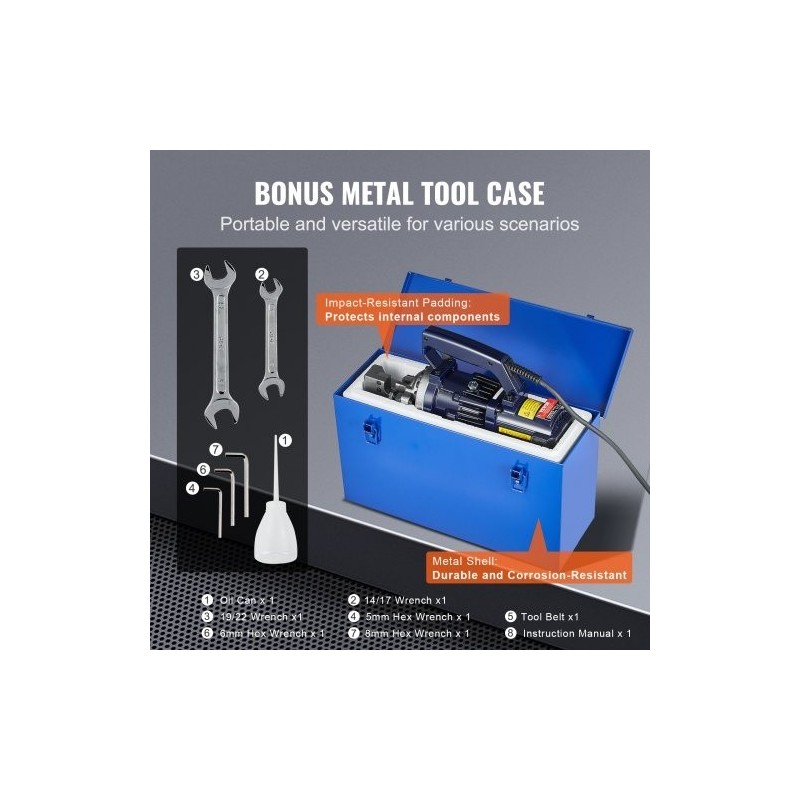 Hydraulinen sähkökäyttöinen raudoitusleikkuri 1000W 4–20 mm RC-20