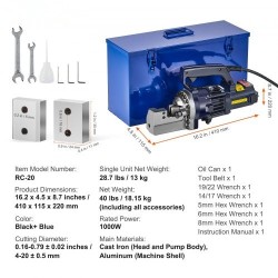 Hydraulinen sähkökäyttöinen raudoitusleikkuri 1000W 4–20 mm RC-20