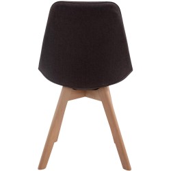 Borneo kangasverhoiltu ruokapöydän tuoli pyökkipuisella rungolla