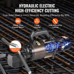 Sähkökäyttöinen hydraulinen harjateräsleikkuri 2300W 5–32 mm valurautarunko