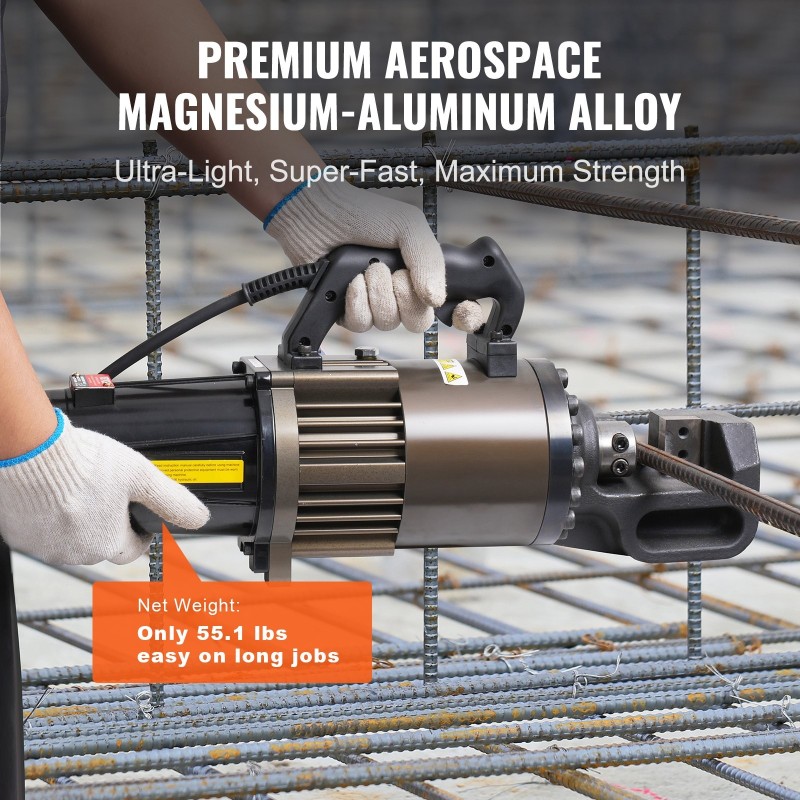 Sähkökäyttöinen hydraulinen harjateräsleikkuri 2300W 5–32 mm valurautarunko