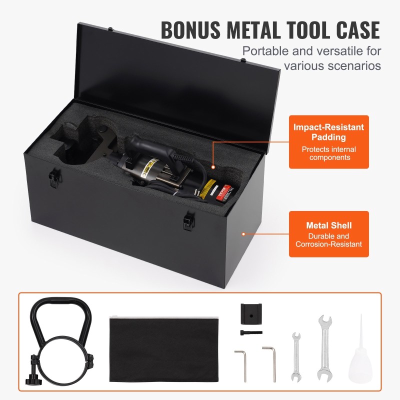 Sähköinen hydraulinen raudoitustaivutin 20-32 mm 2000 W valurautainen taivutuspää alumiinirunko työkalulaukku