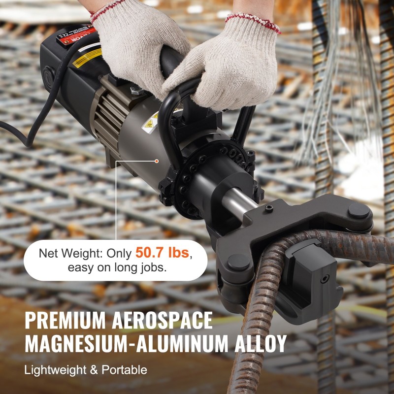 Sähköinen hydraulinen raudoitustaivutin 20-32 mm 2000 W valurautainen taivutuspää alumiinirunko työkalulaukku