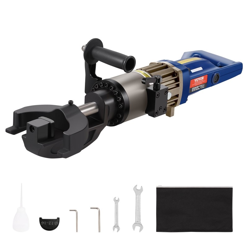 Sähköhydraulinen raudoitustaivutin 12–22 mm 1500W valurautainen taivutuspää mukana työkalulaukku