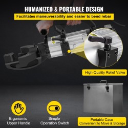 Sähköhydraulinen harjaterästaivutin 1500W 10–25 mm kompaktilla työkalulaukulla