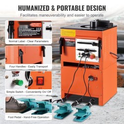 Sähköinen hydraulinen raudoituksen taivutuskone 1700W 4–25 mm taivutus ja katkaisu jalkapoljin