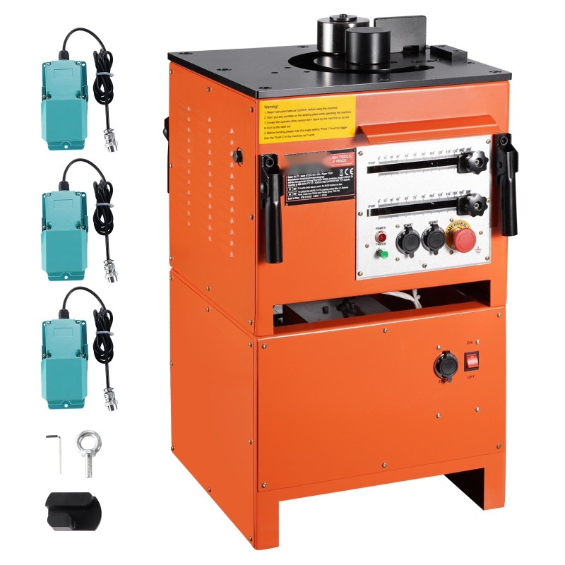 Sähköinen hydraulinen raudoituksen taivutuskone 1700W 4–25 mm taivutus ja katkaisu jalkapoljin