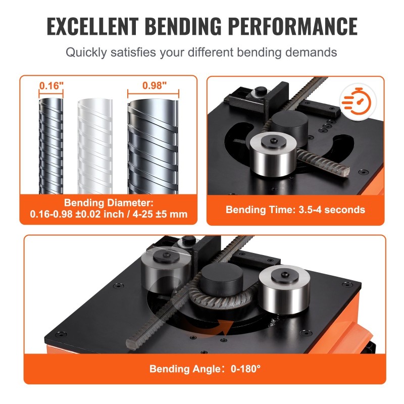 Sähköinen työpöytäraudoitustaivutin hydraulinen 1700W 4–25 mm harjateräkselle